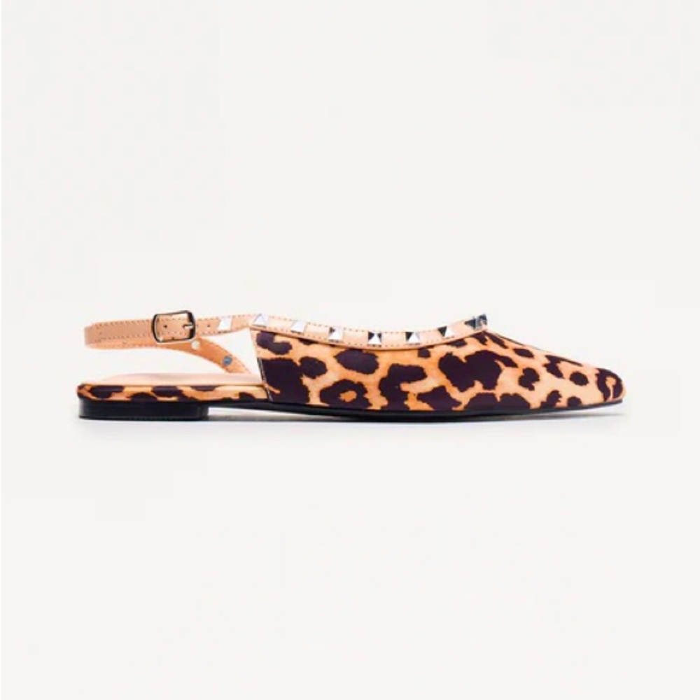 Odina Studded Leopard Print Flats NEW 🏷️ - Picture 3 of 9